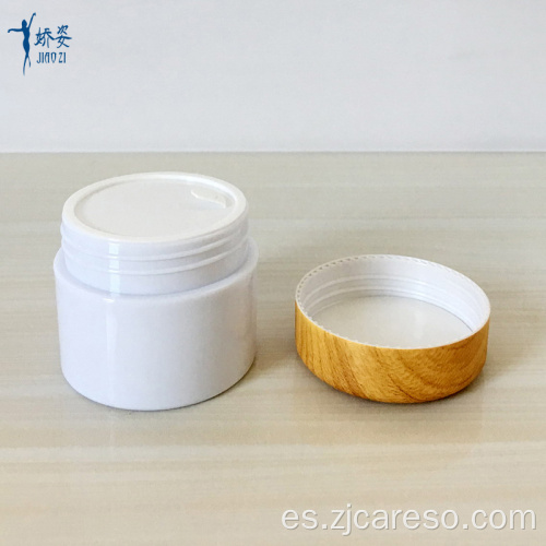 Tarro de crema AS con tapa de madera para transferencia de agua